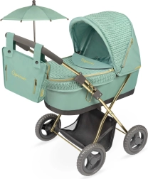 Cochecito plegable para muñecas con parasol y bolsa Capriccio 60 cm