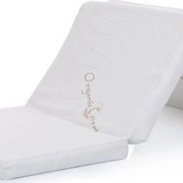 Colchón infantil plegable 120 × 60 cm de algodón orgánico Chipolino