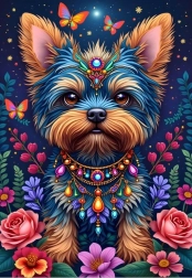 Alipson puzzle perrito en un mar de flores 1000 piezas