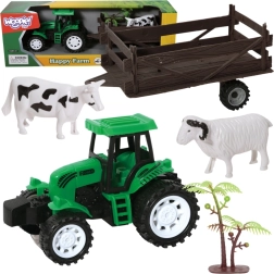 Tractor con remolque y animales Woopie
