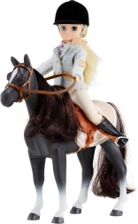 Muñeca Lottie, amazona, con poni galés