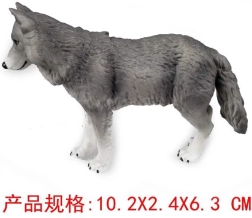 Figura de lobo gris de 10 cm