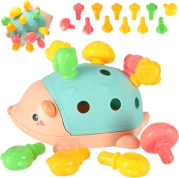 Erizo sensorial Montessori con clavijas extraíbles – azul