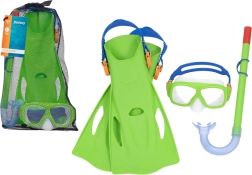 Set de buceo Bestway: máscara, snorkel y aletas – Zelená