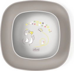 Juego de vajilla Chicco: cuenco y plato para niños a partir de 12 meses – Gris