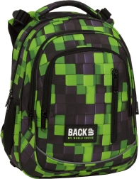 Mochila escolar BackUP Metasphere verde-negra 24 l
