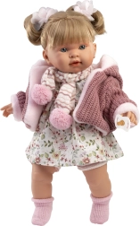Muñeca realista Llorens Alexandra con sonidos, cuerpo blando, 42 cm