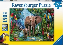 Puzzle Ravensburger Elefantes en el oasis 150 piezas