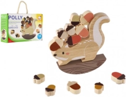 Bino juego de equilibrio ardilla de madera