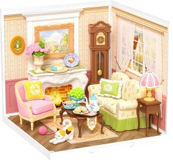 Casita en miniatura Té de las cinco – Kit de construcción 3D de madera DIY con LED