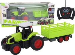Tractor RC con control remoto con Remolque 1:16 verde