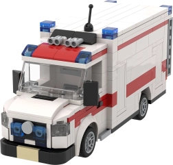 Brixies Plus ambulancia con camilla, 430 piezas