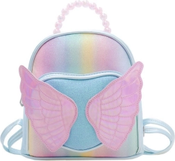 Mochila infantil con alas azul 22 cm