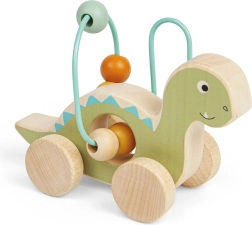 Diplodocus con ruedas y laberinto de cuentas
