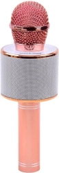 Micrófono karaoke inalámbrico Bluetooth con altavoz integrado – Rosa claro