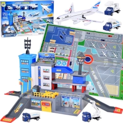Gran set de aeropuerto con aparcamiento y alfombra