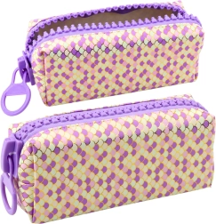 Estuche escolar de pan de jengibre con patrón morado de escamas marinas