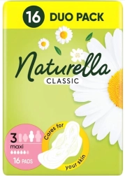 Compresas Naturella Classic Maxi con alas, 16 uds.