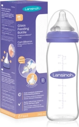 Lansinoh biberón de vidrio con tetina NaturalWave (M) 240 ml