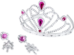 Corona para princesa con pendientes rosa