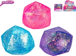 Pelota antiestrés brillante con forma de diamante y slime - 1 unidad