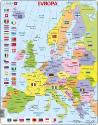 Puzzle Larsen Mapa política de Europa 48 piezas
