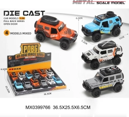 Jeep todoterreno metálico 1:36 con tracción pull-back