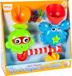 Juguete de baño: pulpo y cangrejo