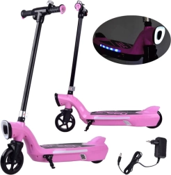 Patinete eléctrico con iluminación LED para niños – Rosa