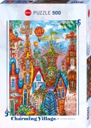 Puzzle Heye Charming Village: Puerta azul, 500 piezas