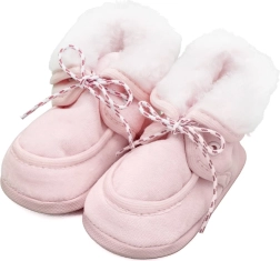 Patucos de invierno para bebé New Baby rosas 3–6 meses