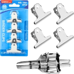 Juego de clips metálicos de oficina 50 mm - 4 uds