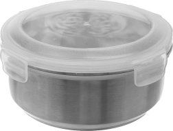 Caja redonda de acero inoxidable para alimentos con tapa hermética 750 ml