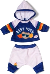 Chándal Baby Born para muñeca de 43 cm – azul con capucha