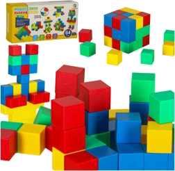 Bloques de construcción magnéticos - set cúbico de 64 piezas