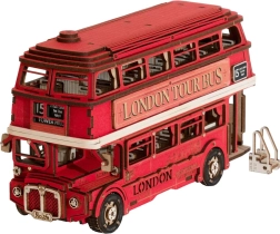 Rompecabezas 3D de madera del double-decker londinense
