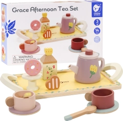 Set de té de madera y postres para niños
