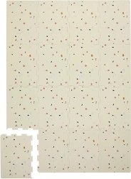 3 Sprouts alfombra de juego de espuma terrazzo cream