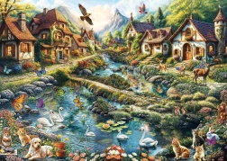 Puzzle Pueblo al borde del bosque 1000 piezas SCHMIDT
