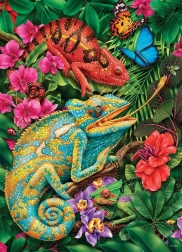 Puzzle Camaleones coloridos 1000 piezas