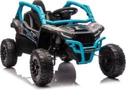 Coche eléctrico infantil KAWASAKI JS330 24V, negro‑azul