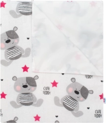 Empapador de franela impermeable New Baby Cute Teddy rosa