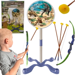 Set de tiro con arco infantil Woopie dinosaurios: arco, flechas y diana