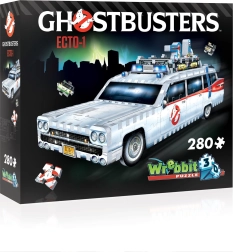 Wrebbit Rompecabezas 3D Cazafantasmas Auto Ecto-1, 280 piezas