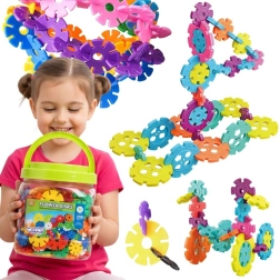 Bloques de construcción tipo waffle con forma de erizos WOOPIE en tubo, 206 piezas
