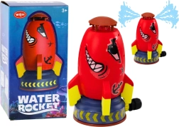 Cohete de agua con aspersor – tiburón rojo