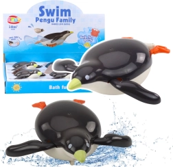 Pingüino flotante de cuerda para la bañera, gris 14,5 cm