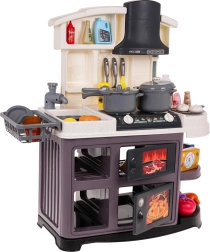 Cocina infantil interactiva con agua y sonidos, 52 piezas – Gris