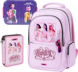Set escolar económico KPop Demon Hunters Huntrix – mochila, estuche equipado y caja para el almuerzo
