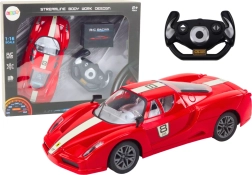 Coche deportivo teledirigido 1:16, rojo
